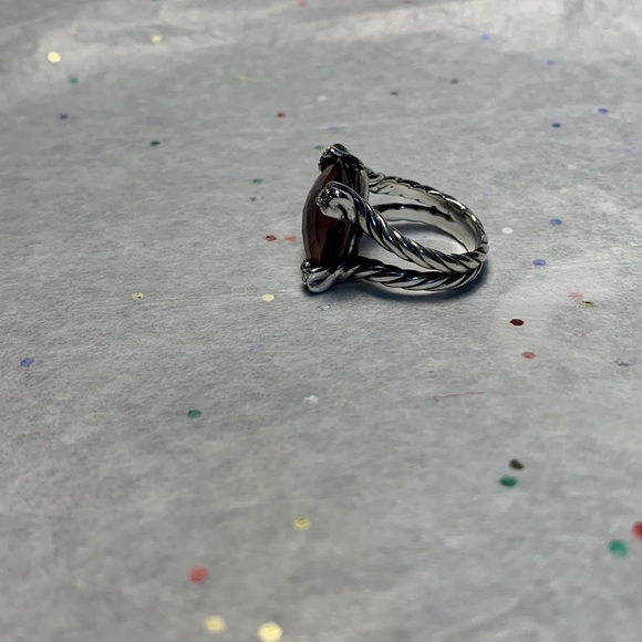 David Yurman Cushion On Point Morganite and Diamond Ring 20 x 20 - Picture 10 of 12